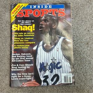 vintage Inside Sports magazine June 1993 featuring Shaquille O'Neal Shaq